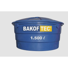 Caixa D'água redonda com Tampa 1500L de Fibra Azul Bakof Tec