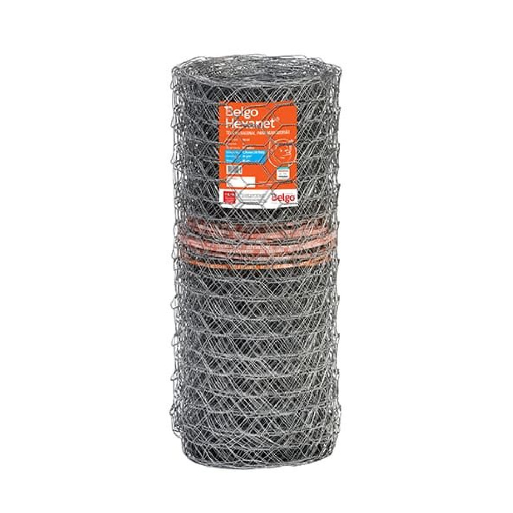 Tela Belgo Hexanet 3X16 - 1,00X50M - Mangueirão
