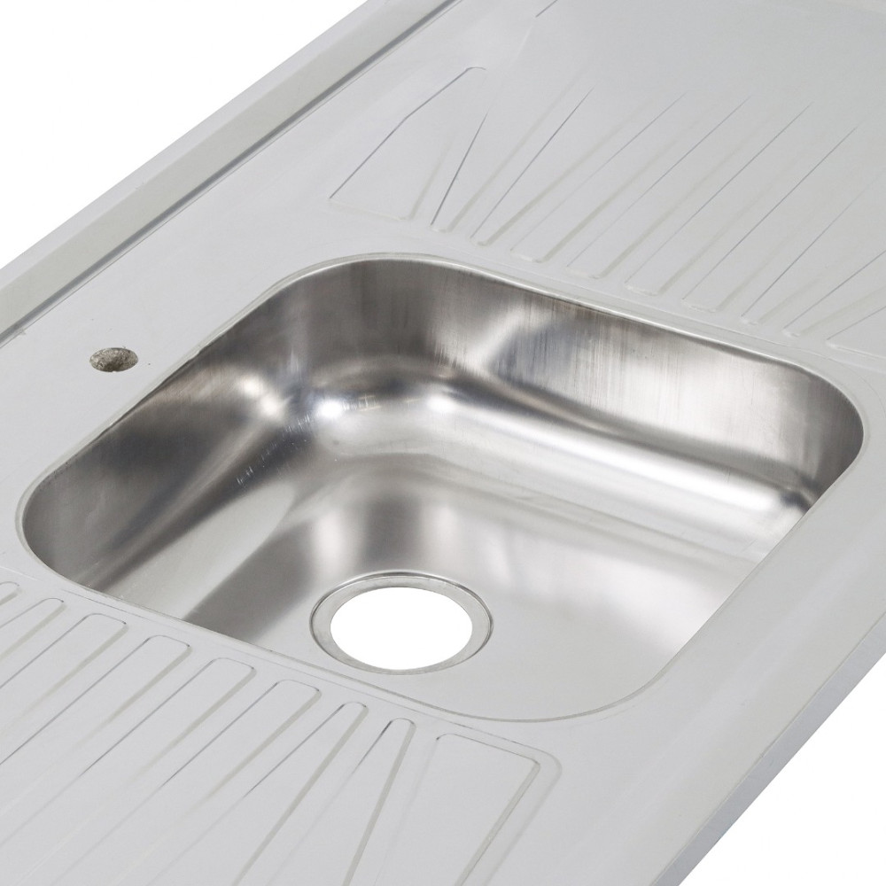 Pia de Cozinha Aço Inox 120cm com Fundo Concretado Fabrinox