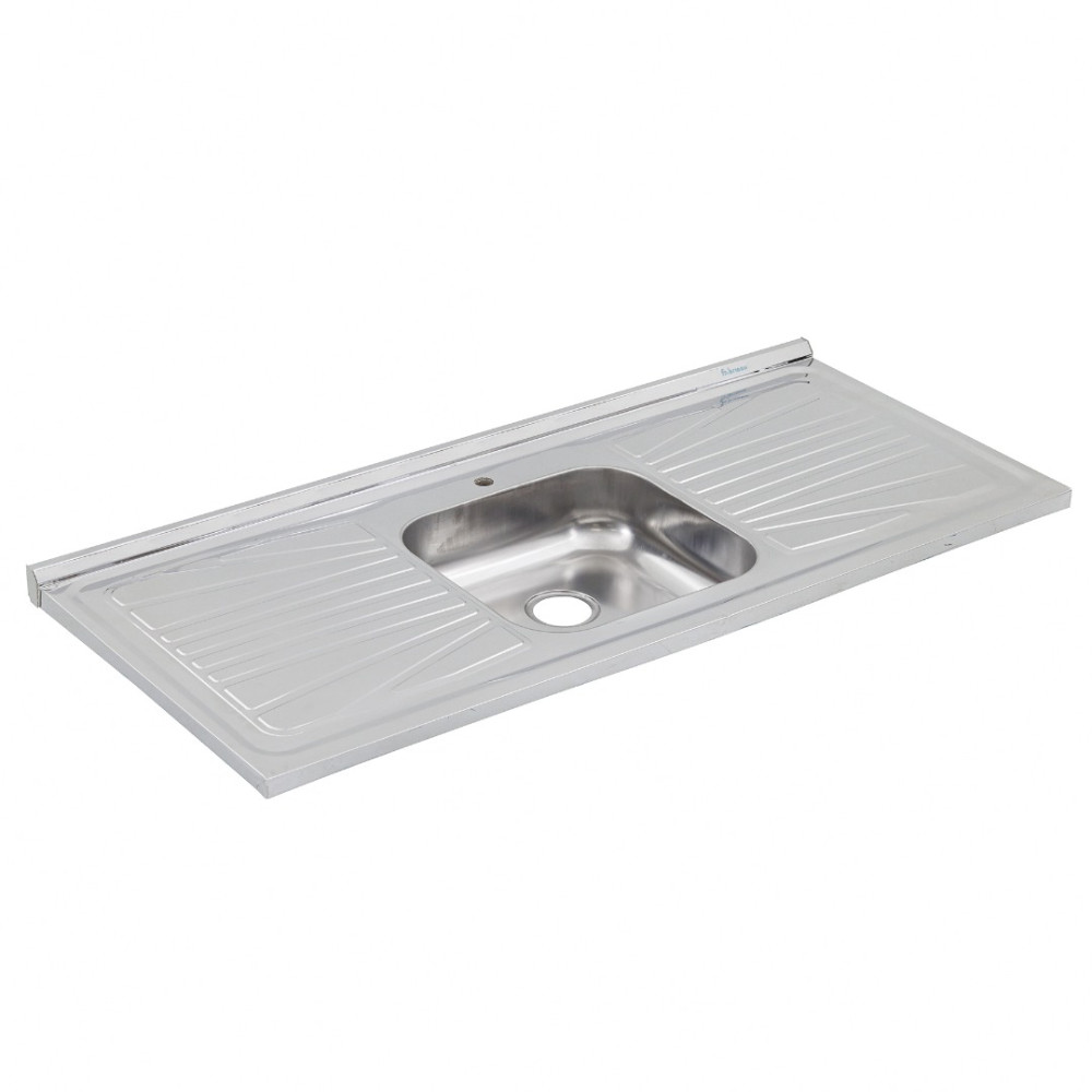 Pia de Cozinha Aço Inox 120cm com Fundo Concretado Fabrinox