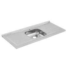 Pia de Cozinha Aço Inox 120cm com Fundo Concretado Fabrinox