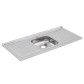 Pia de Cozinha Aço Inox 120cm com Fundo Concretado Fabrinox