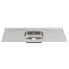 Pia de Cozinha Aço Inox 120cm com Fundo Concretado Fabrinox