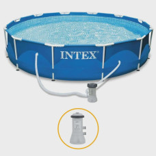 Piscina Intex 4.485 Litros Estrutural Azul Com Bomba Filtrante