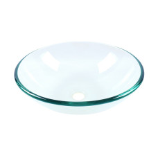 Cuba de Vidro Incolor Redonda 35 cm Clear - Sanit