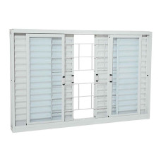 Janela Veneziana de Aço Prátika 100x120 6 Folhas 2122401-4 Sasazaki